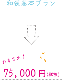 和装基本プランおすすめ！75,000円（税抜）